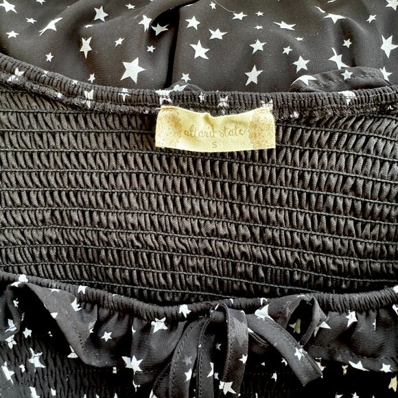 Altar'd State Long Sleeve Fit & Flare Ruffle Hem Star Dress - Picture 7 of 9